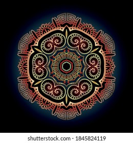 simple mandala art ornament for printing