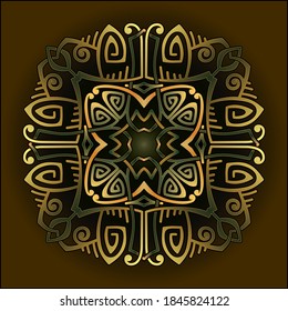 simple mandala art ornament for printing