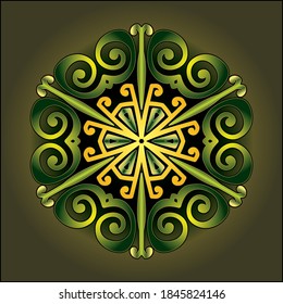 simple mandala art ornament for printing