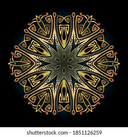 simple mandala art ornament for printing