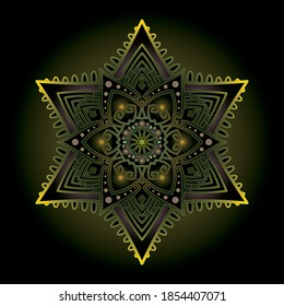 
simple mandala art ornament for printing