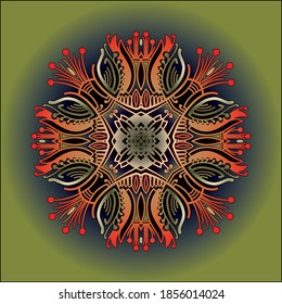 simple mandala art ornament for printing