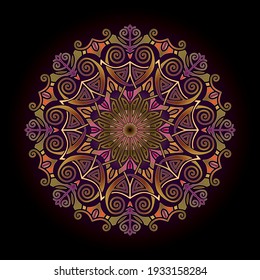 simple mandala art ornament for printing