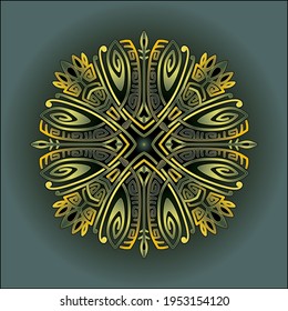 simple mandala art ornament for printing