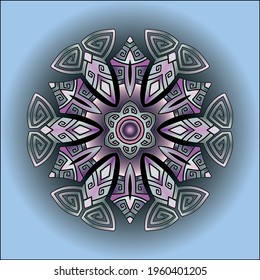 simple mandala art ornament for printing