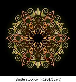 simple mandala art ornament for printing