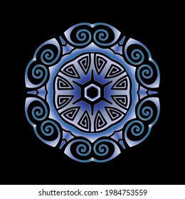 simple mandala art ornament for printing