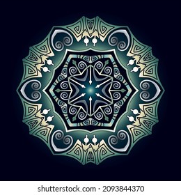 simple mandala art ornament for printing