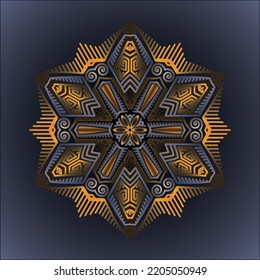 simple mandala art ornament for printing