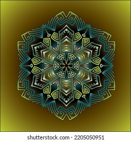 simple mandala art ornament for printing