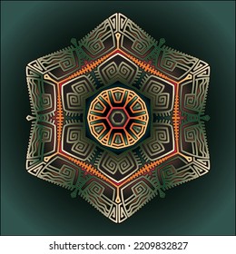 simple mandala art ornament for printing
