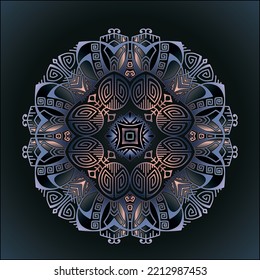 simple mandala art ornament for printing