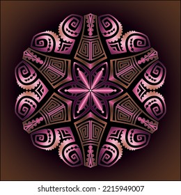 simple mandala art ornament for printing