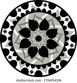 Simple mandala art vector illustration