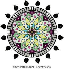Ilustración vectorial simple de Mandala