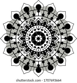 Simple mandala art vector illustration