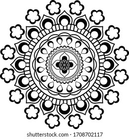 Simple mandala art vector illustration