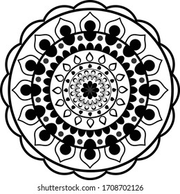 Simple mandala art vector illustration