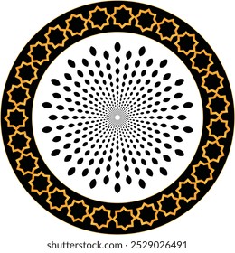 Einfache Mandala Kunst, Vektorgrafik.