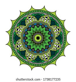 
Mandala simple. Hermoso Mandalas. Vector de Mandala. Diseño sencillo de Mandala. Motivos modernos de flores de Mandala.