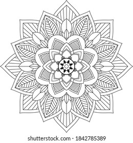 Vector Simple Mandala Floral Elements Isolated Stock Vector (Royalty ...