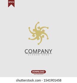 Simple mandala concept logo vector design