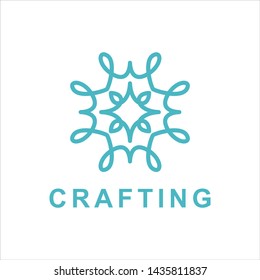 simple mandala for craft industry logo stock design