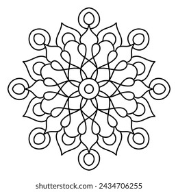 simple mandala design for adults coloring book

