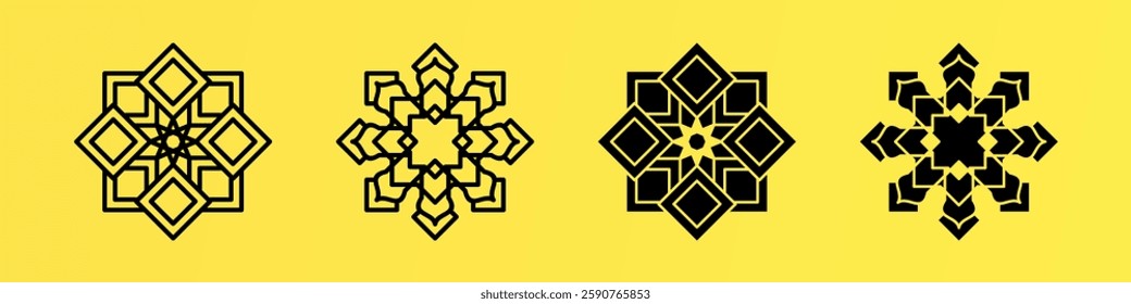 Simple mandala design background, Islamic decorative ornament. Suitable for your design project