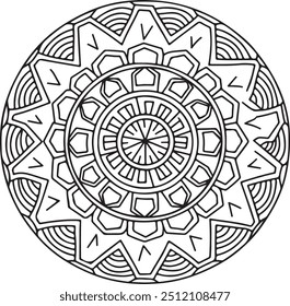 Simple mandala design for coloring. beautiful mandala art for coloring book, mandala design, Vector mandala pattern design
