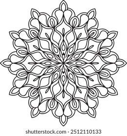 Einfaches Mandala-Design zum Färben. schöne mandala art zum ausmalen buch, mandala design