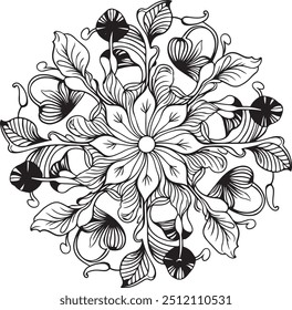 Simple mandala design for coloring. beautiful mandala art for coloring book, mandala design, Vector mandala pattern design