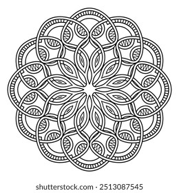Simple mandala design for coloring. beautiful mandala art for coloring book, mandala design mandala pattern design with hand drawn.