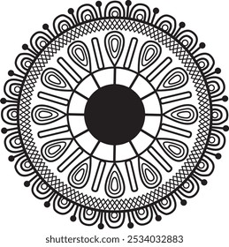Simple mandala design for coloring. beautiful mandala art for coloring book, mandala design, Vecto.