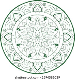 Simple mandala design for coloring. beautiful mandala art for coloring book, mandala design, Vector mandala pattern design with hand drawn.