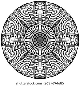 Simple mandala design for coloring. beautiful mandala art for coloring book, mandala design, Vector mandala pattern design with hand drawn.  