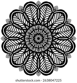Simple mandala design for coloring. beautiful mandala art for coloring book, mandala design, Vector mandala pattern design with hand drawn. 