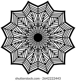 Simple mandala design for coloring. beautiful mandala art for coloring book, mandala design, Vector mandala pattern design with hand drawn. 