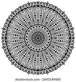Simple mandala design for coloring. beautiful mandala art for coloring book, mandala design, Vector mandala pattern design with hand drawn. 