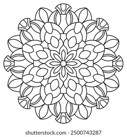 simple mandala design for coloring book, wall art, tattoo design, mandala art for henna design, simple mandala design
