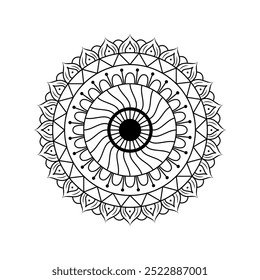 Diseño simple del mandala para colorear el libro