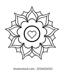 design de mandala simples para livro de coloração