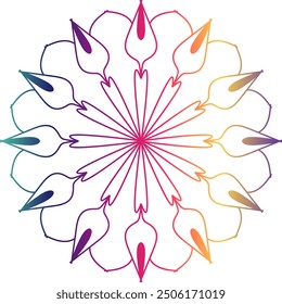 Simple mandala design for coloring. Vector floral mandala. Geometric ornamental mandalas, Arts mandala