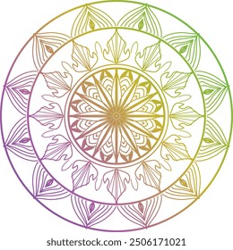 Einfaches Mandala-Design zum Färben. Vektor florales Mandala. Geometrische ornamentale Mandalas, Arts mandala