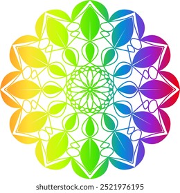 Simple mandala design for coloring. Vector floral mandala, mandala design, colorful mandala