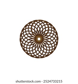 Simple mandala design for coloring. Vector floral mandala