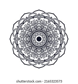 einfaches Mandala-Design, Blumenmandala