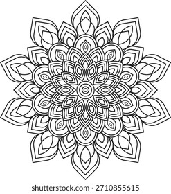 Einfaches Mandala Design in Illustrator Moderne Vektorgrafik, die Tipps und Tricks mit kreativer Idee und Wissensthema darstellt. Perfekt für Bildung, Tutorials, Blogs und digitale EPSs