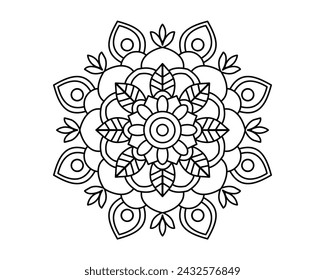 simple mandala design for mehendi design, background for meditation poster