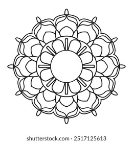 Simple mandala design for  pattern design with hand drawn.